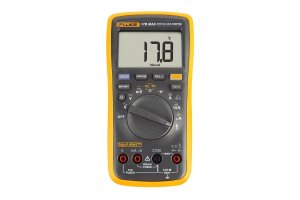Fluke 17B+ Digital Multimeter, for Electrical Applications, Measures AC/DC Voltage 1000V, Current Measurements to 10A, Resistance, Continuity, Diode, Capacitance, Frequency, and Temperature Testing