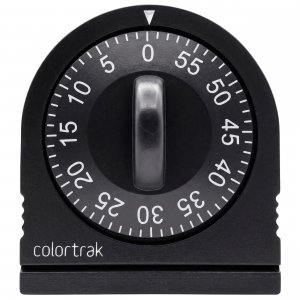 Colortrak 60 Minute Wind Up Timer, No Batteries Required, Black