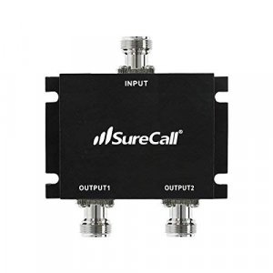SureCall 2-Way Splitter Ultra-Wideband UWB 600-2700 MHz High Performance with N-Female Connectors, Black