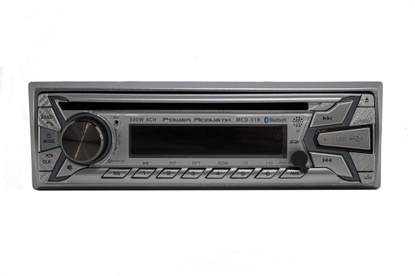 Power Acoustik MCD1265 1-DIN CD/MP3 AM/FM USB AUX BT w/Pair 6.5" Marine Speakers