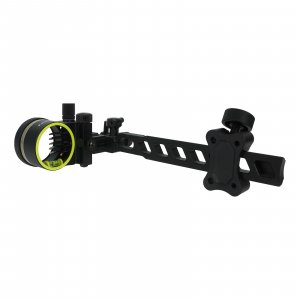 Compound Bow Sight Archery 5-Pin Sight Long Bar - 0.019" Fiber, Aluminum Machined - Support 2X-8X Magnification Sight Lens Sight Kit