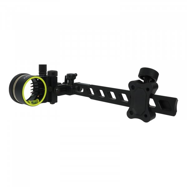 Compound Bow Sight Archery 5-Pin Sight Long Bar - 0.019" Fiber, Aluminum Machined - Support 2X-8X Magnification Sight Lens Sight Kit