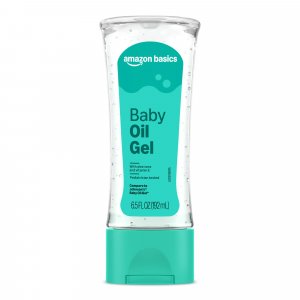 Amazon Basics Baby Oil Gel with Aloe Vera & Vitamin E, Moisturizing, Fast Absorbing, No-Mess, Dermatologist Tested, 6.5 fl oz, Pack of 1 (Previously Solimo)