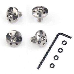 Cool Hand Customized Grips Screws for Beretta 92FS, 92S, M9, 92A1, 96A1, 92 INOX, 4 Stainless Steel Screws, 4 O Rings, T10 Torx Key, Silver, SB92-1-S