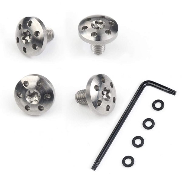 Cool Hand Customized Grips Screws for Beretta 92FS, 92S, M9, 92A1, 96A1, 92 INOX, 4 Stainless Steel Screws, 4 O Rings, T10 Torx Key, Silver, SB92-1-S