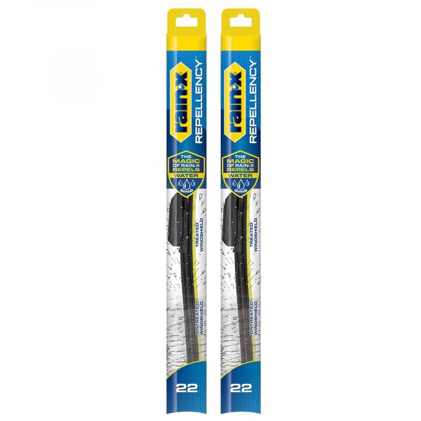 Rain-X 810363 Repellency Water Repellent Wiper Blades, 22" Windshield Wipers (Pack of 2), All Weather Streak-Free for Enhanced Visibility w/Water Repellency Formula [Amazon Exclusive]