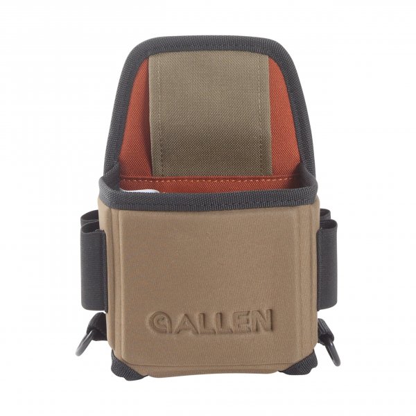 Allen Company Shotgun Shell Pouch - Clay, Trap, and Skeet Shooting Accessories - Hunting and Gun Range Gear - Soft Canvas Design - Coffee/Copper