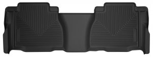 Husky Liners X-act Contour Floor Mats | Fits 2007-2013 Toyota Tundra, CrewMax & Double Cab | 2nd Row, 1-pc Black - 53811