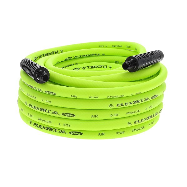 Flexzilla HFZ3850YW3 Air Hose 3/8In X 50Ft 3/8In MNPT Fittings