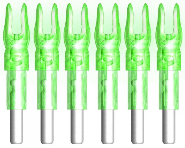 XHYCKJ 6PCS S Led Lighted Nocks for Arrows with .244" Inside Diameter,Screwdriver Included