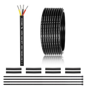 18 Gauge 4 Conductor Electrical Wire 25FT, UL 2464 18 AWG 4 Wire Cable