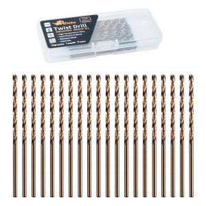 RCINDUS (20PCS) 1/16" Cobalt Drill Bit, HSS M35 Metal Drill Bits for Steel, Stainless Steel, Cast Iron, Hard Plastic and Wood