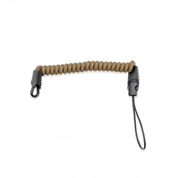 Marsupial Rangefinder Tether - Elastic Coiled Safety Strap, Coyote, Small