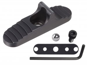 NDZ Performance Safety Replacement with Ball & Steel Plate for Mossberg 500 590 88 835 940 12/20 Anodized Aluminum - Black