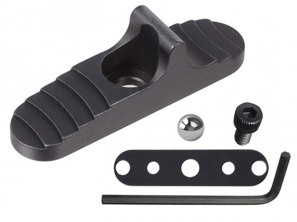 NDZ Performance Safety Replacement with Ball & Steel Plate for Mossberg 500 590 88 835 940 12/20 Anodized Aluminum - Black
