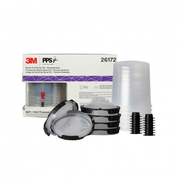 3M PPS 2.0 Spray Gun Cup Lids and Liners Kit, 26172