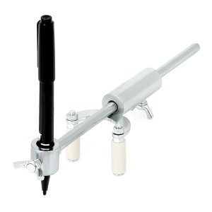 QWORK Auto Body Repair Scriber Tool Set - Adjustable Range 0-20cm for Precision Automobile Dent Repair and Car Body Line Marking - Including Parallel Scriber and Branched Line Pen