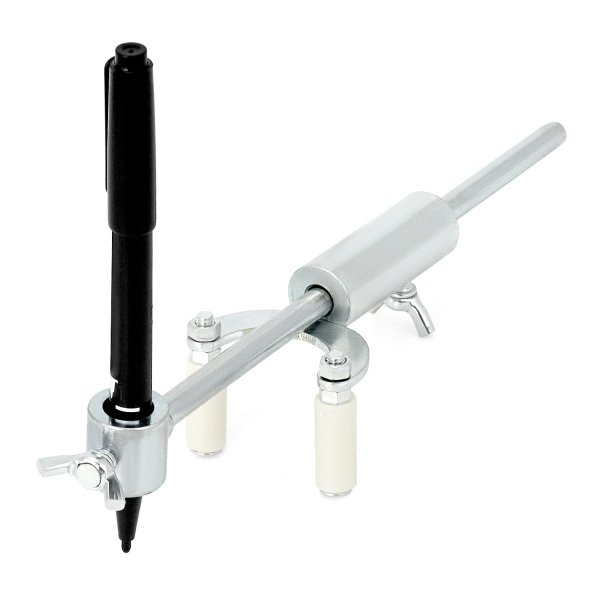 QWORK Auto Body Repair Scriber Tool Set - Adjustable Range 0-20cm for Precision Automobile Dent Repair and Car Body Line Marking - Including Parallel Scriber and Branched Line Pen