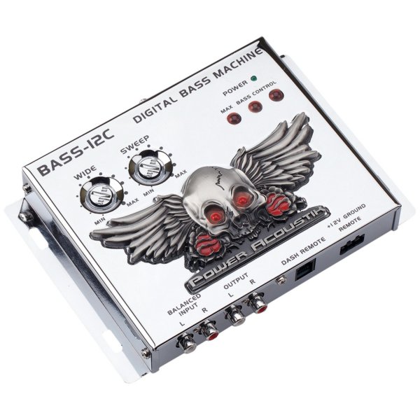 Power Acosutik BASS12C BASS DRIVER CHROME;REMOTE;ILLUMINATED