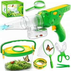 Bug Catcher for Kids 3-12, Bug Vacuum Bugs Catching Release Kit, Magnifying