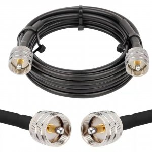 MOOKEERF PL259 UHF Coax Cable 15ft, CB Coax RG58 Male to Male for CB Radio, Ham Radio, Antenna Analyzer, SWR Meter