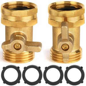 2 Pack Garden Hose Shut Off Valve - Extended Handle