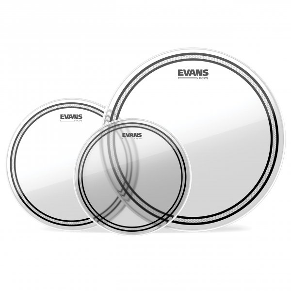 Evans EC2S Clear Rock Tompack Drum Heads 10", 12", 16"