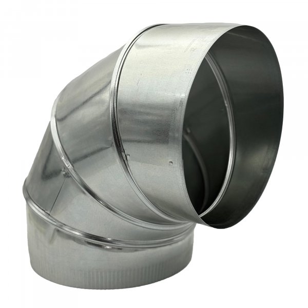 10" Adjustable Duct Elbow 90 Degree HVAC - Galvanized Sheet Metal 28-Gauge Duct Connector - Ideal for Round Tube Air Ventilation & Vent Pipe Ductwork (10 Inch)