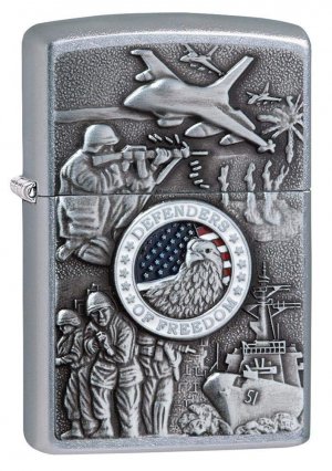 Zippo 24457 Windproof Lighter Joined Forces Emblem, Street Chrome