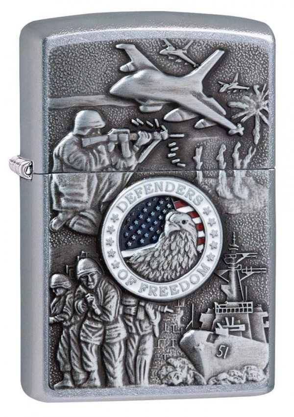 Zippo 24457 Windproof Lighter Joined Forces Emblem, Street Chrome