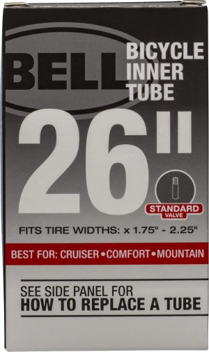 Bell Standard Bicycle Inner Tube, 26" x1.75-2.25", Schrader Valve