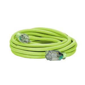 Flexzilla FZ512825 Pro Extension Cord 12/3 Awg Sjtw 25Ft Outdoor Lighted Plug