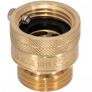 Eastman 3/4 Inch FHT x 3/4 Inch MHT Hose Bibb Anti Siphon Vacuum Breaker, Brass Plumbing Fitting, 20199