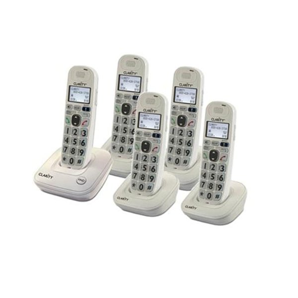 Clarity D702C4 DECT 6.0 Amplified Phone w/CID Display & 4 Expandable Handsets