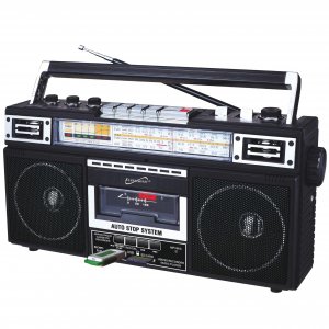 SUPERSONIC SC-3201BT-BK 4 Band Cassette Radio (Black)