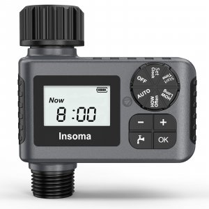 Outdoor Garden Hose Faucet Timers, Programmable Water Sprinkler Timer with Rain Delay/Manual/Automatic Drip Irrigation and Lawn Watering System for Yard, 1 Outlet