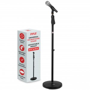 Pyle PMKS40 Compact Base Black Microphone Stand