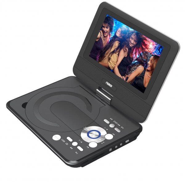 Naxa NPD952 9" TFT LCD Swivel-Screen Portable DVD Player