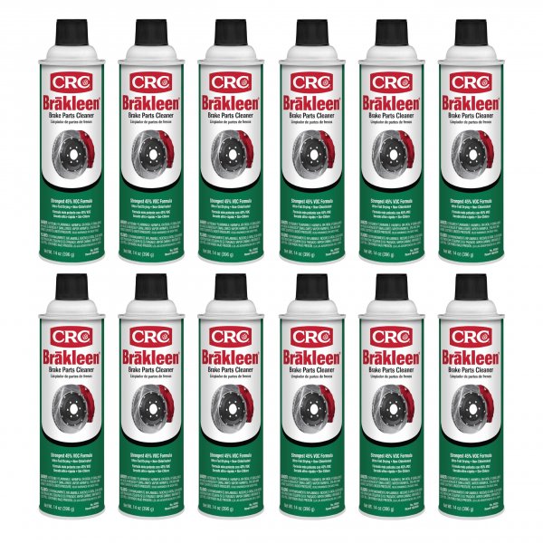 CRC Brakleen Brake Parts Cleaner Spray - Non-Chlorinated - 14 oz (12-Pack)
