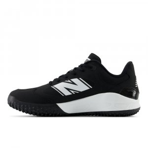 New Balance Men's Fresh Foam 3000 V7 Turf-Trainer Baseball Shoe, Black Synthetic/White, 11 M