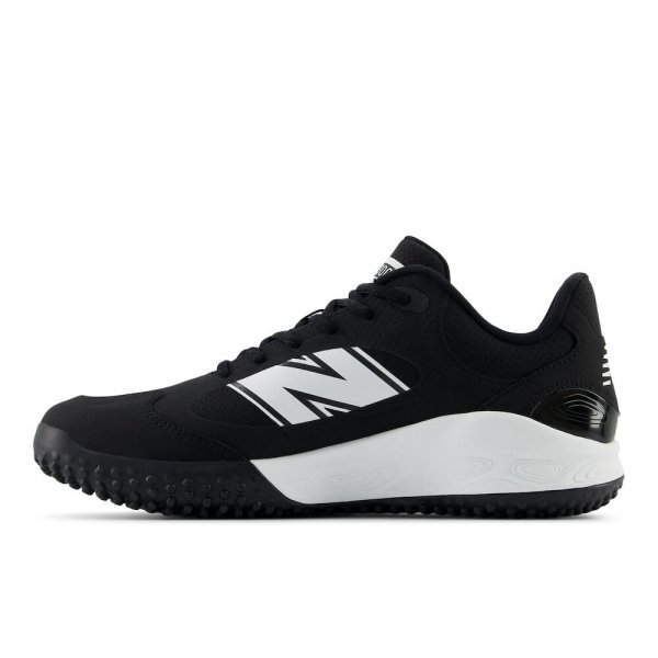 New Balance Men's Fresh Foam 3000 V7 Turf-Trainer Baseball Shoe, Black Synthetic/White, 11 M