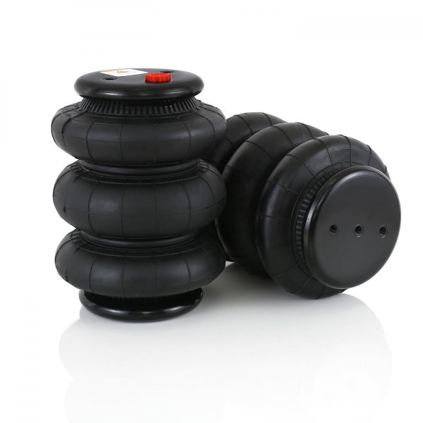 Universal 2600 lbs Triple Bellow Air Suspension Bags 1/2" NPT Single Port
