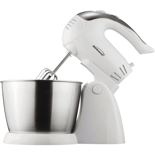 Brentwood Appliances SM-1152 5-Speed + Turbo Electric Stand Mixer w/Bowl (White)