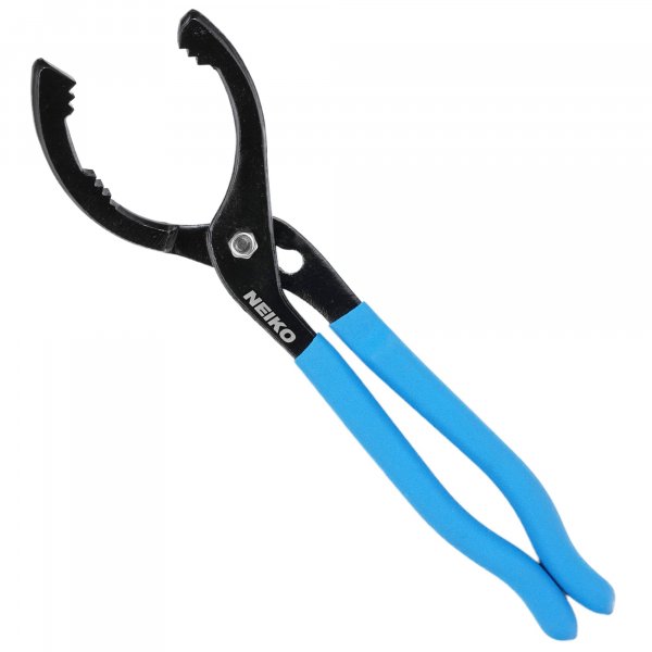 NEIKO 03422A Oil Filter Wrench, 12” Adjustable Oil Filter Pliers, 3 Adjustable Positions, Fits 2-3/8” to 4-1/2”, Oil Change Tools, Filter Removal Tool