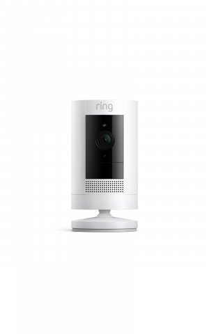 Ring Outdoor Cam (Stick Up Cam), Weather-Resistant Home or Business HD Security Camera, Live View, Color Night Vision, Two-Way Talk, Motion Alerts, Works with Alexa, White
