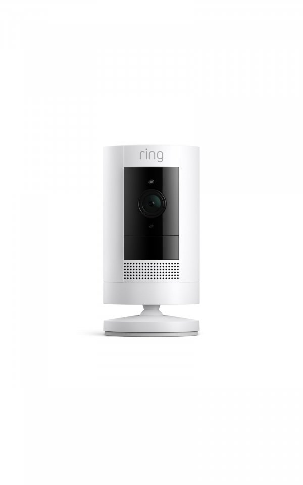 Ring Outdoor Cam (Stick Up Cam), Weather-Resistant Home or Business HD Security Camera, Live View, Color Night Vision, Two-Way Talk, Motion Alerts, Works with Alexa, White