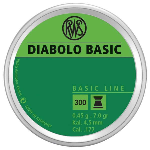Rheinisch-Westfälische 2317398 RWS Diabolo 2317398 Air Gun Ammo .177 Basic Line