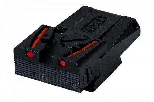 HIVIZ RM2009 Adjustable Rear Sight for Ruger Mark I, II, III, IV – Fiber Optic Rear Sight with Interchangeable LitePipes