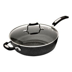 THE ROCK 060705-002-0000 11" Deep-Fry Pan w/Lid & Handles