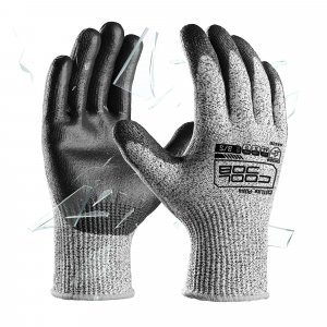 COOLJOB 12 Pairs A4 PU Cut Resistant Safety Work Gloves with Grip, L